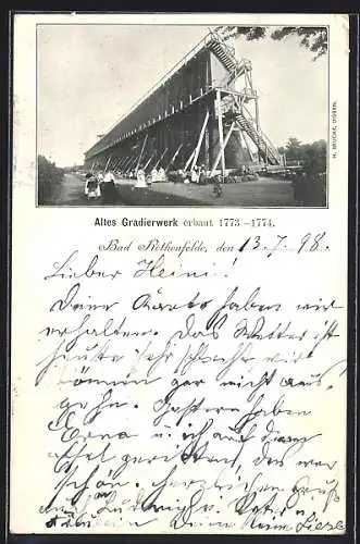 AK Bad Rothenfelde, Altes Gradierwerk erbaut 1773-1774