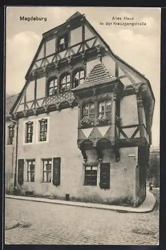 AK Magdeburg, Altes Haus in der Kreuzgangstrasse