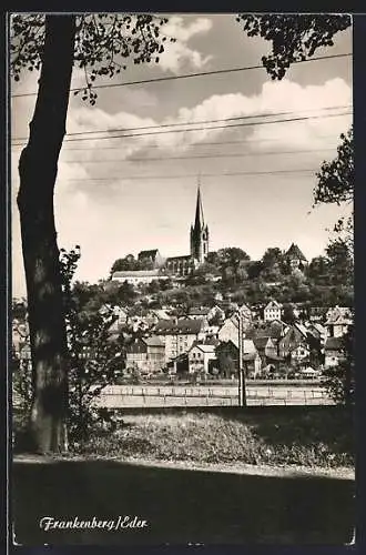 AK Frankenberg /Eder, Teilansicht mit Kirche