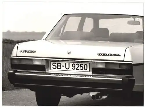 Fotografie Auto Peugeot 604 Turbo-Diesel, Heckansicht, Werkfoto