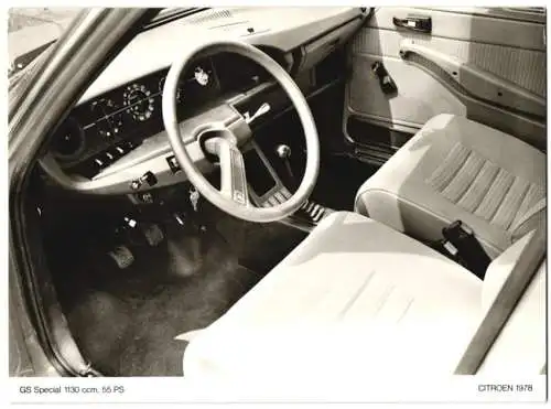 Fotografie Auto Citroen GS Special, Modell 1978, Cockpit, Werkfoto