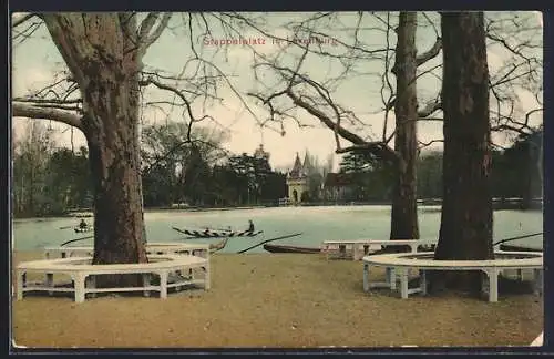 AK Laxenburg, Stappelplatz mit Wasserblick und Turm