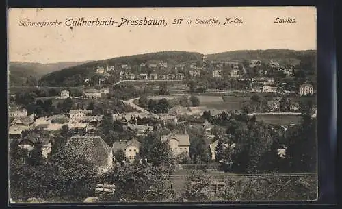 AK Tullnerbach-Pressbaum, Ortsansicht mit Lawies aus der Vogelschau