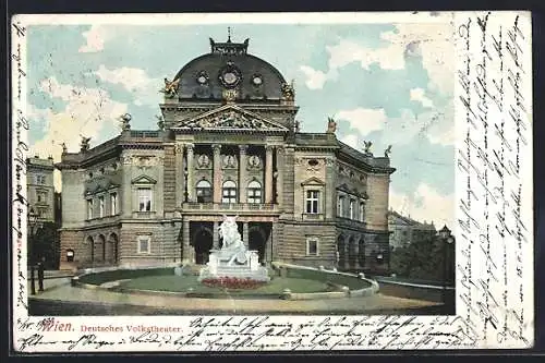 AK Wien, Blick auf Deutsches Volkstheater