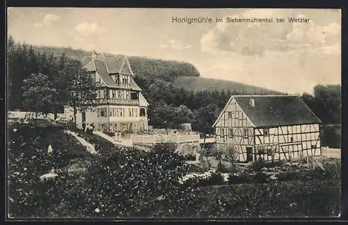 AK Nauborn im Siebenmühlental, Gasthaus Honigmühle, Aussenansicht