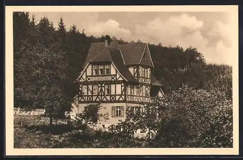 AK Nauborn, Gasthaus Honigmühle, Besitzer Albin Schulze