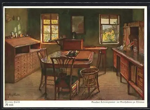 AK Weimar, Goethes Arbeitszimmer im Goethehaus