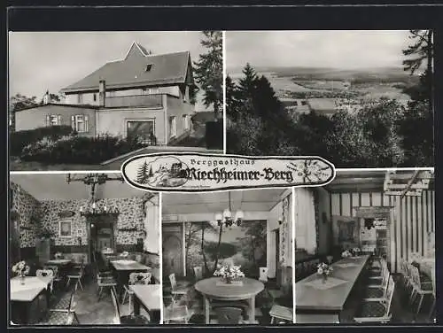 AK Riechheim, Berggasthaus Riechheimer-Berg mit Speisesaal