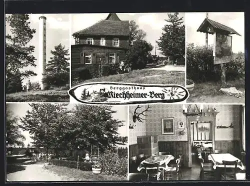 AK Riechheim, Berggasthaus Riechheimer-Berg mit Speisesaal