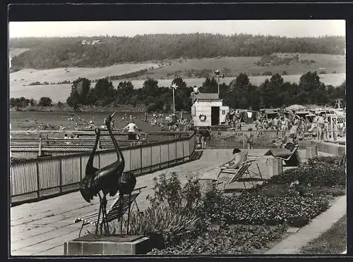 AK Hohenfelden /Kr. Weimar, Erholungszentrum am Stausee, Anlagen an der HO-Gaststätte