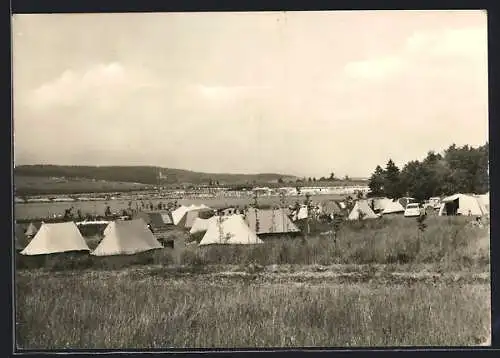 AK Hohenfelden /Kr. Weimar, Erholungszentrum Stausee, Zeltplatz