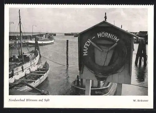 AK Hörnum auf Sylt, Boote im Hafen