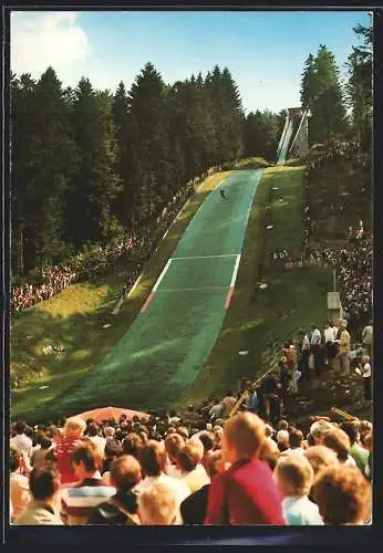 AK Hinterzarten /Hochschwarzwald, Adlerschanze bei einem Sommer-Wettkampf