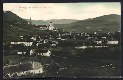 AK Kirchberg am Wechsel, Blick über den Ort