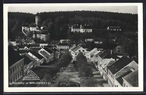 AK Litschau im Waldviertel, Blick auf den Ort