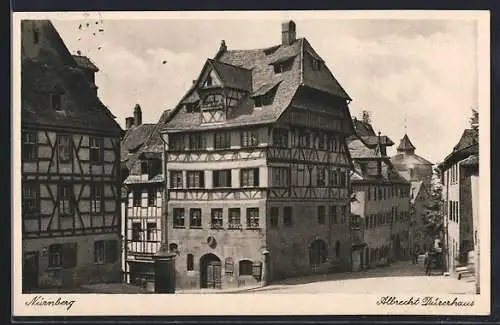 AK Nürnberg, Albrecht Dürerhaus aus der Vogelschau