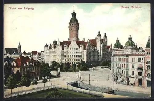 AK Leipzig, Geschäft Friedrich W. S. am Neuen Rathaus