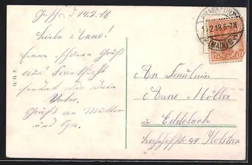 AK Frankfurt-Westend, Palmengarten mit Fontäne und Gasthaus