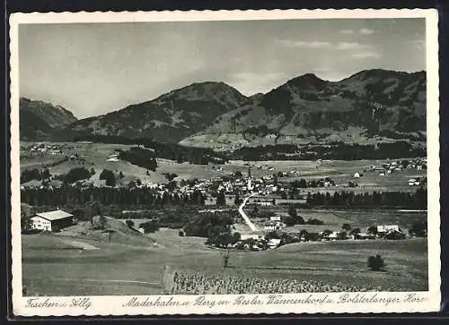 AK Fischen i. Allg., Maderhalm und Berg mit Besler, Wannenkopf und Bolsterlanger Horn