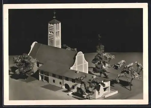 AK Oberstdorf, Evang. Kirche, Baustein für Kirchenerweiterung und neuen Turm