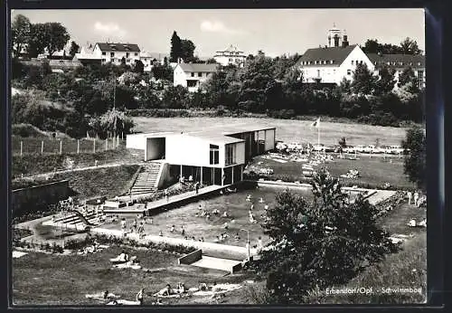 AK Erbendorf /Opf., Schwimmbad aus der Vogelschau