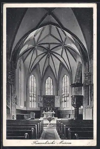 AK Meissen, Frauenkirche, Innenansicht