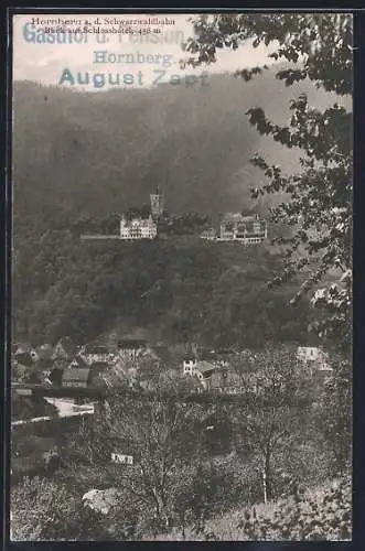 AK Hornberg a. d. Schwarzwaldbahn, Blick auf Schlosshotel