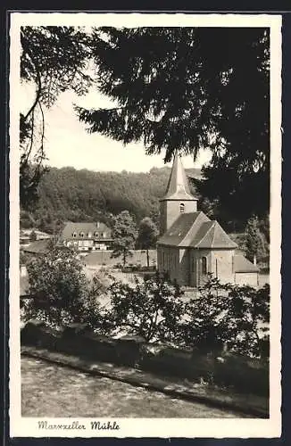 AK Marxzell, Gasthaus Marxzeller Mühle mit Kirche