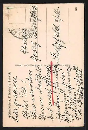 AK Gössweinstein /Fränkische Schweiz, Gasthof zur Fränkischen Schweiz von G. Greif, Ortsansicht