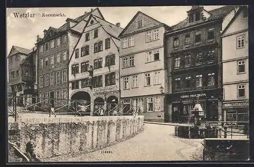 AK Wetzlar, Kornmarkt, Brunnen