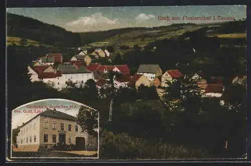 AK Finsternthal i. Taunus, Gasthaus zum deutschen Hof, Ortsansicht