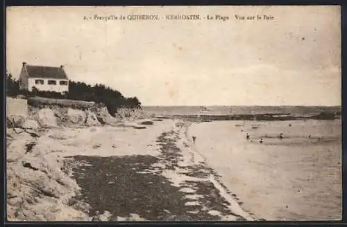 AK Kerhostin, La Plage, Vue sur la Baie