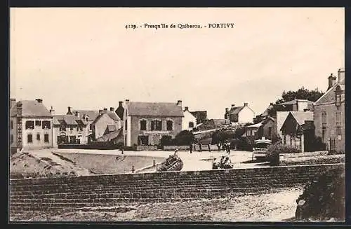 AK Portivy, Vue du village sur la presqu`île de Quiberon