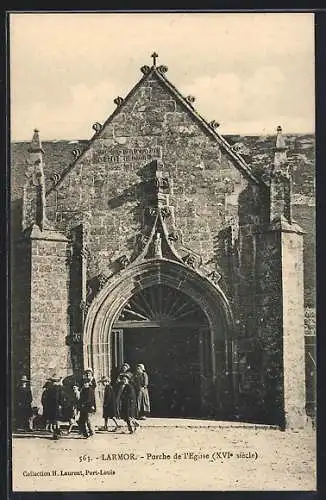 AK Larmor, Porche de l`Église, XVIe siècle