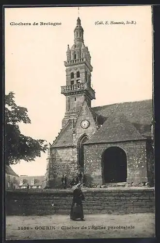 AK Gourin, Clocher de l`église paroissiale