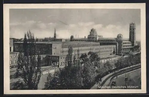 AK München-Au, Deutsches Museum aus der Vogelschau