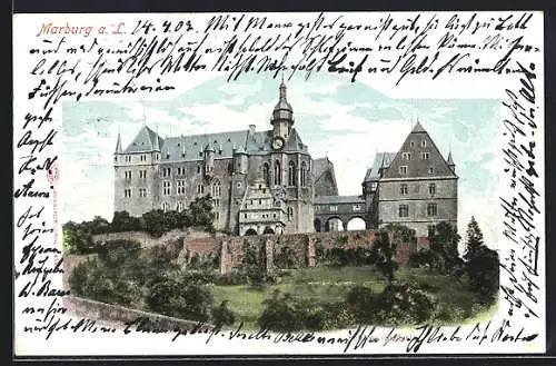 AK Marburg a. L., Schloss, Südseite