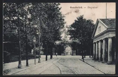 AK Osnabrück, Strassenpartie am Hegertor