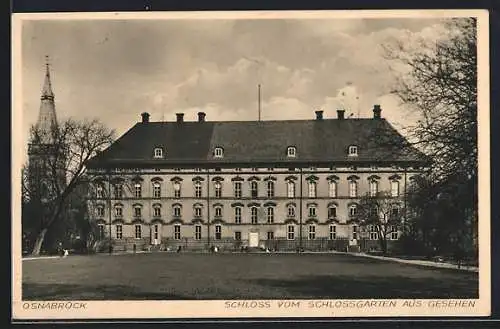 AK Osnabrück, Schloss vom Schlossgarten aus