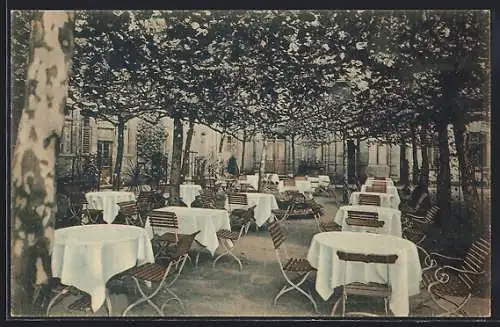 AK Nürnberg, Sendig Hotel Württemberger Hof, Garten