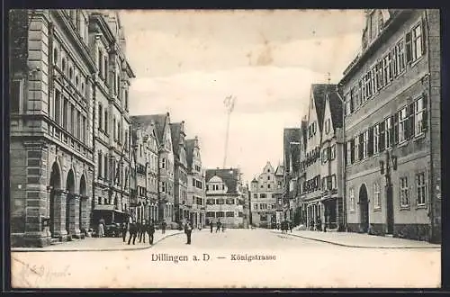 AK Dillingen a. D., Blick in die Königstrasse