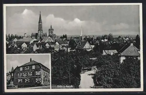 AK Bühl i. Baden, Hotel Badischer Hof, Teilansicht