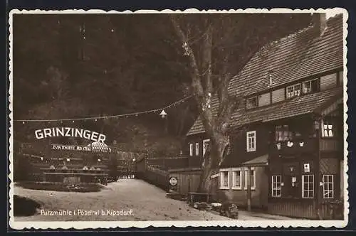 AK Putzmühle i. Pöbeltal, Gasthaus Grinzinger Weingarten