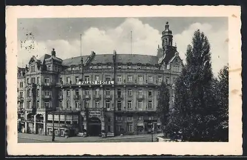 AK Wiesbaden, Palast Hotel und Kochbrunnen-Badehaus