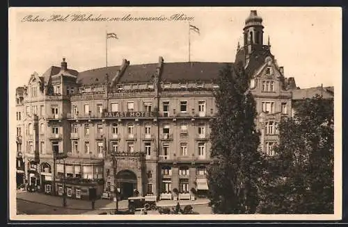 AK Wiesbaden, Palast Hotel, Vorderansicht