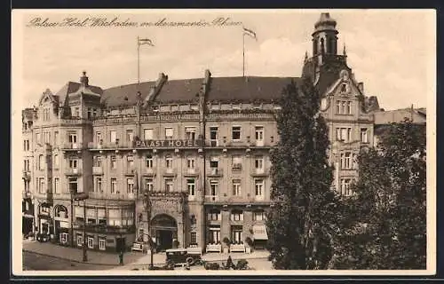 AK Wiesbaden, Palast Hotel, Vorderansicht