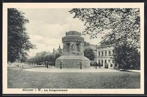 AK Münster i. W., Am Kriegerdenkmal