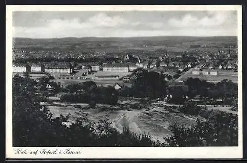 AK Herford, Blick auf den Ort und Kasernen