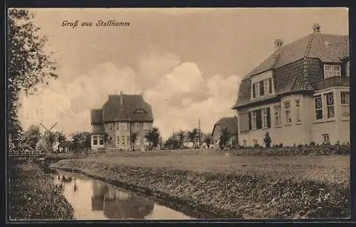 AK Stollhamm, Kanal mit Windmühle