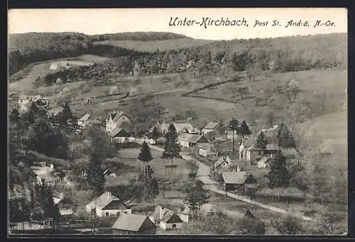 AK Unter-Kirchbach /St. Andrä, Teilansicht mit Strassenpartie